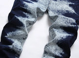 KAKAN Slim Straight Jeans for Men | Dark Blue Stretch Denim