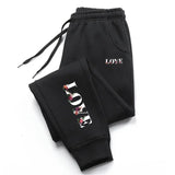 Women's LOVE Print Joggers with Pockets