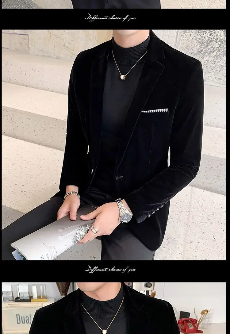 Men’s Slim-Fit Corduroy Blazer