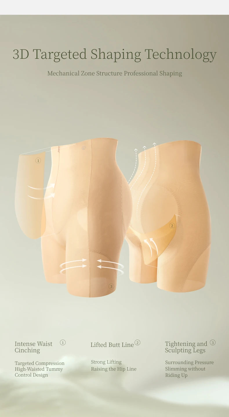 Seamless High Waist 3D Butt-Lifting Shapewear Shorts