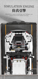 Building blocks compatible with concept White Sports car Super Racing Building Blocks Brick model Speedcar Children's gift