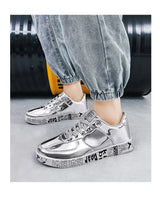 Men's Glitter Lace-Up Streetwear Sneakers