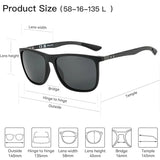 ZENOTTIC Square Polarized Sunglasses for Men