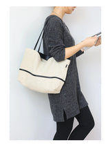 2024 Autumn Cotton And Linen Blend Material Tote Soft And Portable Shoulder Bags Women Casual Practical Bag