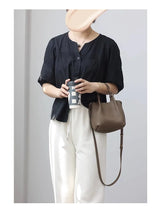 Women Real Leather Crossbody Bags Luxury Small Size Cute Handbag Soft Shoulder Bag 2024 New Arrival Designer Style