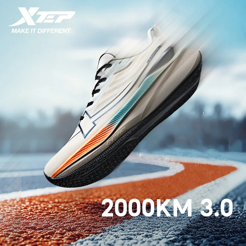 Xtep Men's Running Shoes 2000km 3.0 2025 Spring Lightweight Cushioned Wear-Resistant Training Jogging Sneakers 875119110032