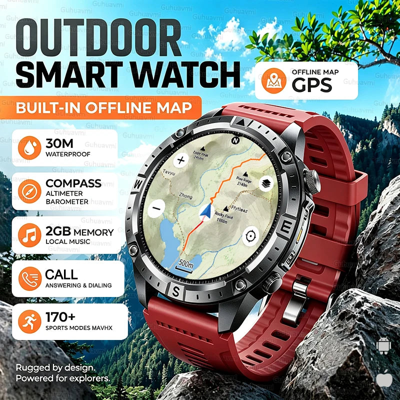 GUHUAVMI TANK Y102 GPS Smart Watch | 3ATM