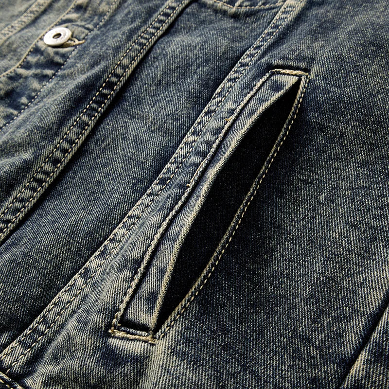 Washed Heavyweight Denim Jacket – Vintage Workwear
