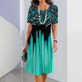 Women’s Striped Short-Sleeve Summer Dress