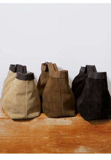 2025 Fall Winter New Suede Leather Tote Bag Unique Vintage Large Capacity Shoulder Crossbody Handheld Bag Durable Women Handbag