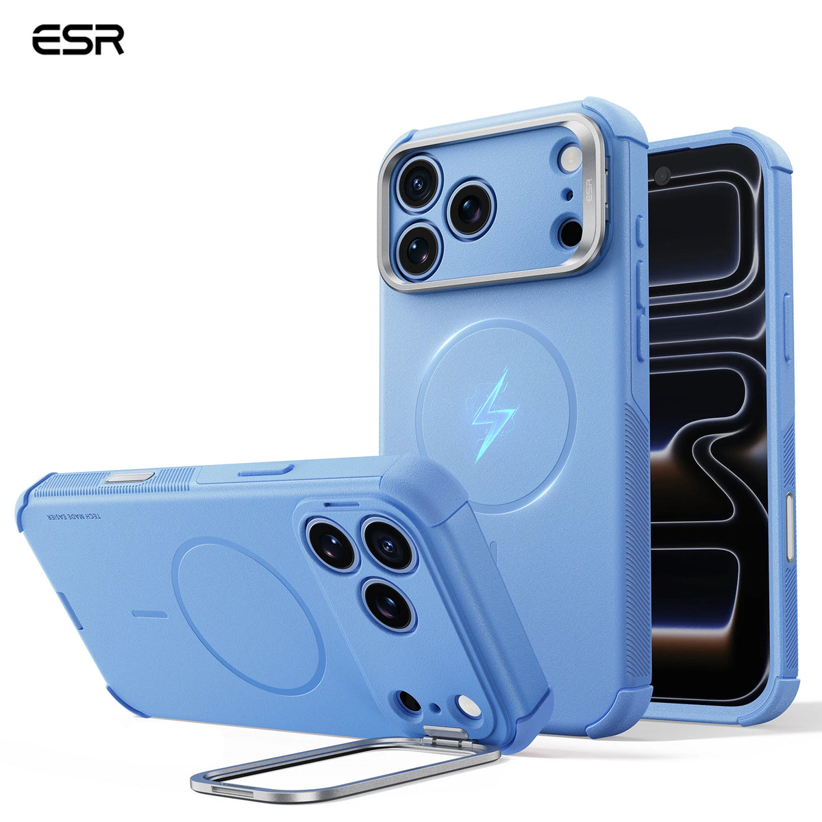 ESR Magnetic iPhone Case with Adjustable Stash Stand