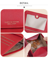 Fashionable Mini Women Wallet Name Engraving High-Quality Card Holder Simple Short Female Coin Purse Small Ladies Purse