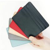 1Pc Pu Leather ID Card Holder Candy Color Bank Credit Card Box Multi Slot Slim Wallet for Women Men Business Card Cover