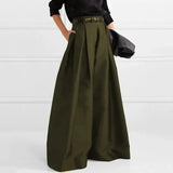 Women's High-Waisted Pleated Wide-Leg Pants