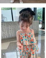 Girls' Floral Vest & Anti-Mosquito Suit