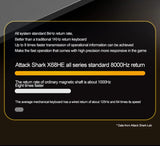 ATTACK SHARK X68HE Magnetic Keyboard Red Wired Mechanical for Pro Gaming 0.01mm Rapid Trigg 8000Hz SOCD/Rs 0.125ms 128K Rate