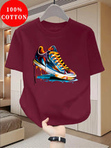 Men's Cotton Graffiti Print Relaxed Fit T-Shirt