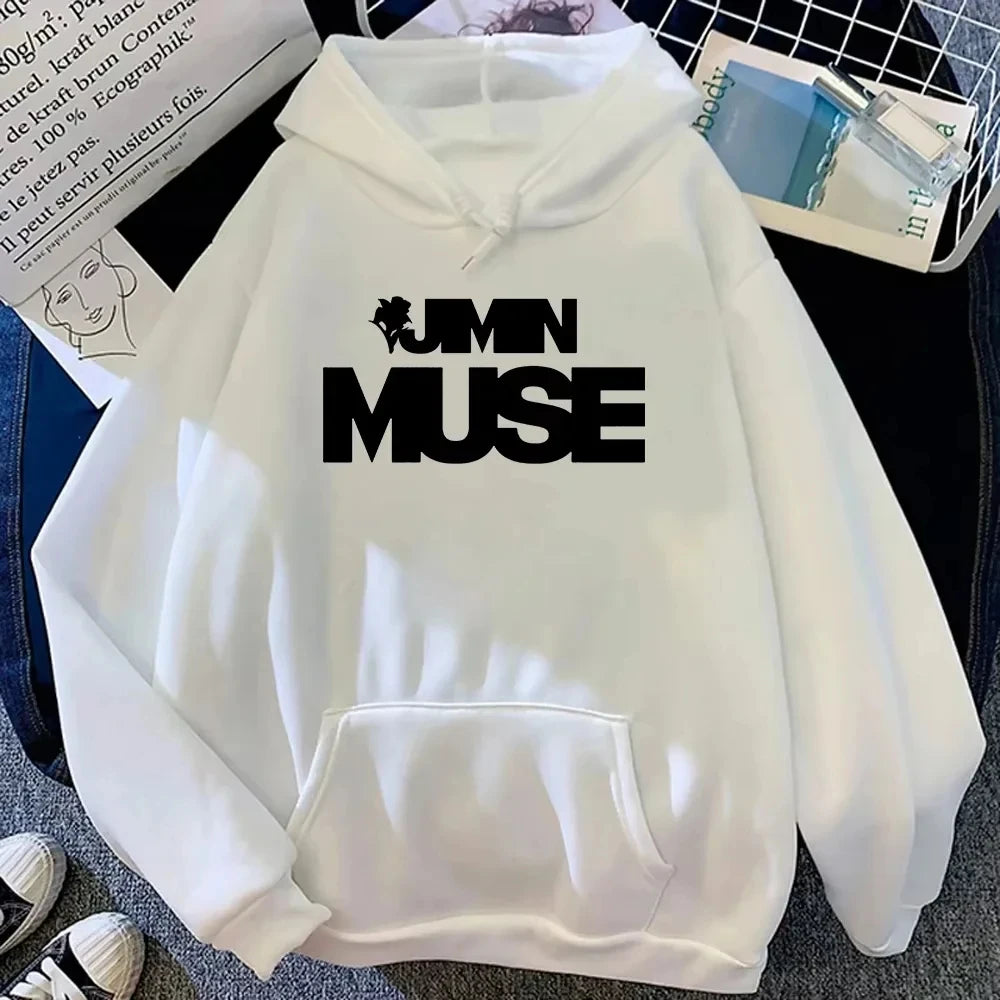 Jimin Muse Hoodie Fashion Women Harajuku Aesthetic Streetwear Casual Hoodies Unisex Vintage Pullovers Sweatshirts
