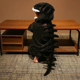 115cm Cosplay Wearable Dinosaur Skeleton Headgear Funny Party Decor Doll Soft Stuffed Animal Soft Plush Halloween Game Prop Gift