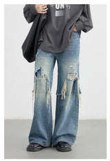 CHIC VEN Women Jeans Fashion Casual Loose High Waisted Wide Leg Denim Pants Streetwear Female Trousers Spring Autumn New 2026