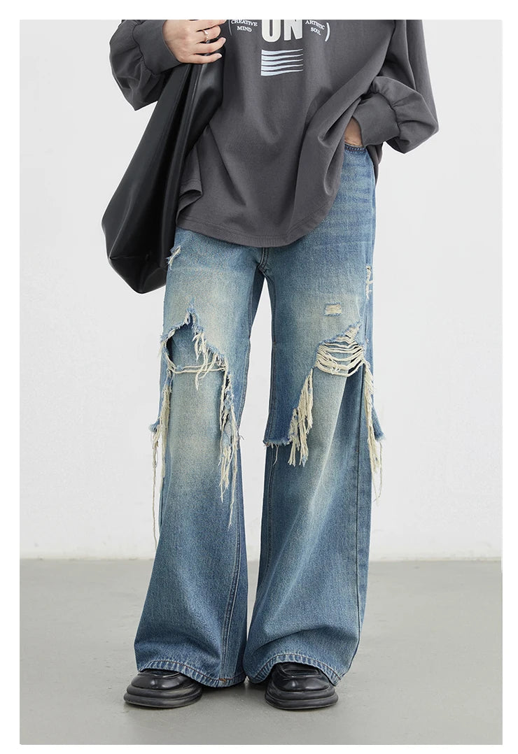 CHIC VEN Women Jeans Fashion Casual Loose High Waisted Wide Leg Denim Pants Streetwear Female Trousers Spring Autumn New 2026