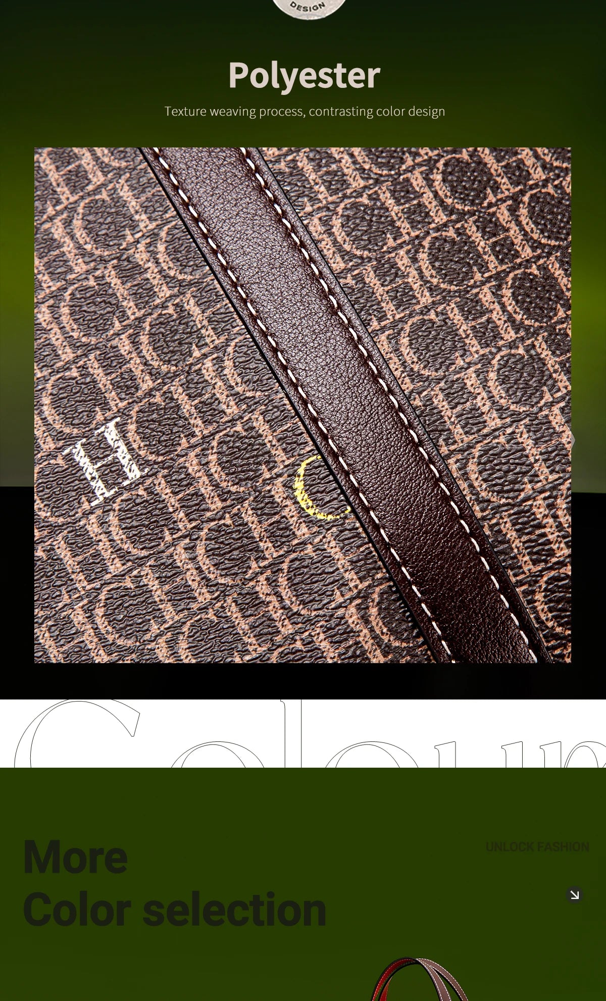 Classic Style Women's Large-capacity Handbag Letters Print Design Small Metal Accessories Exquisite Workmanship
