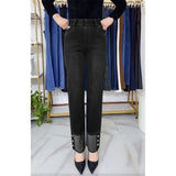 Women's Wide Leg High Waist Stretch Denim Jeans