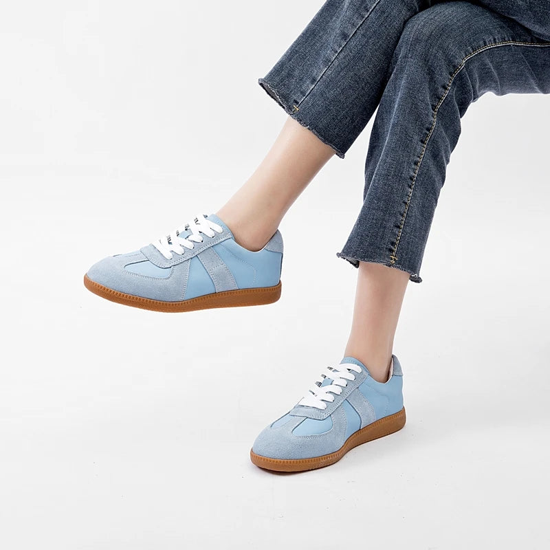 DIMANYU Women's Genuine Leather Bow Flats | Sizes 35–44