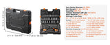 SucceBuy Mechanics Tool Set and Socket Set 1/4" 3/8" 1/2" Drive Deep Standard Sockets 450 Pcs SAE and Metric Mechanic Tool Kit