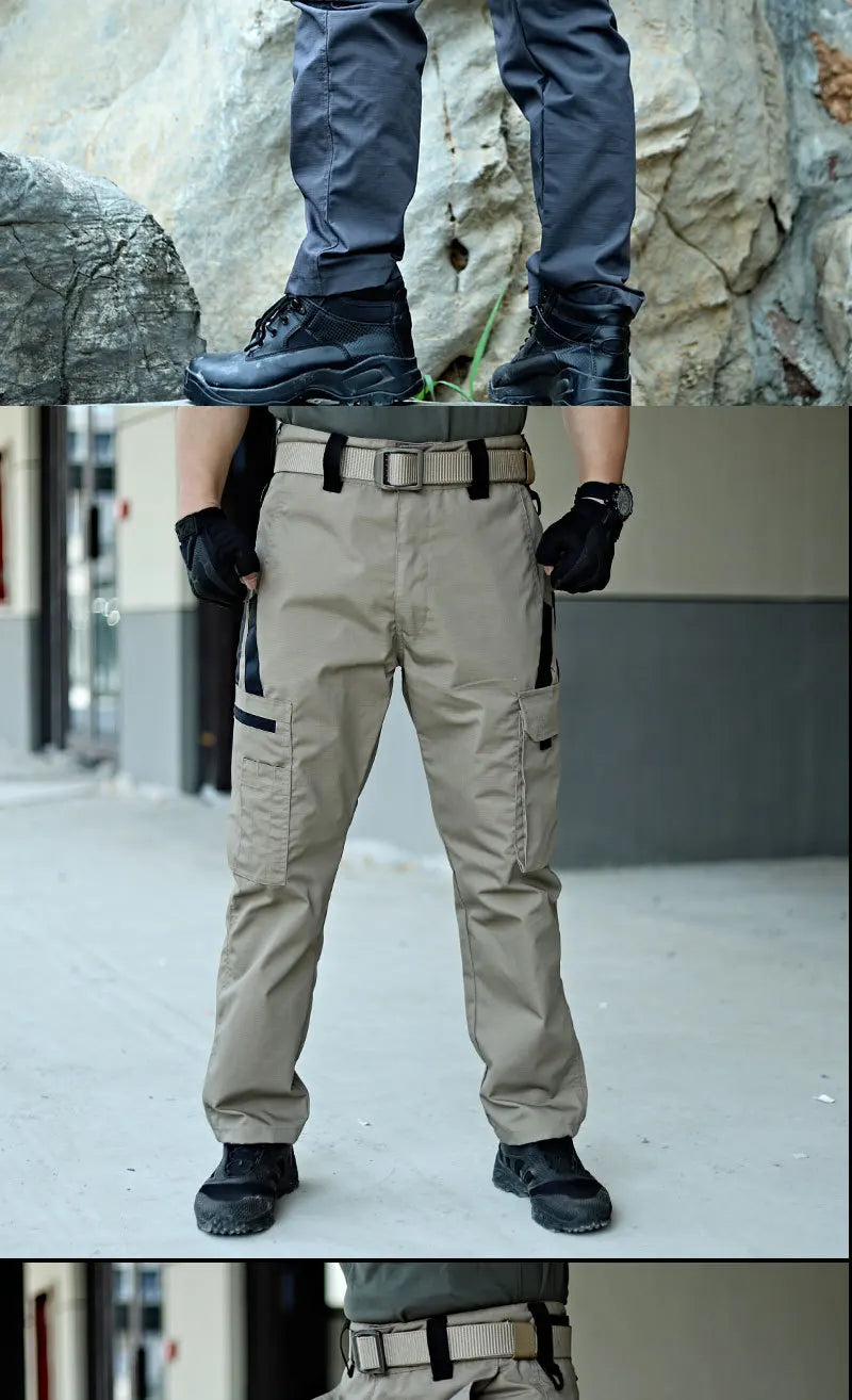 Men’s Waterproof Tactical Cargo Pants – Multi-Pocket Outdoor Work Trousers