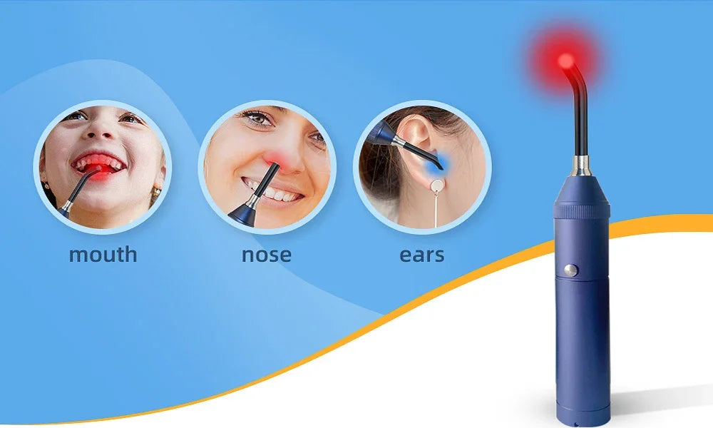 Handheld Red Infrared Light Therapy Wand, Portable Home Physiotherapy for Oral & Joint Care