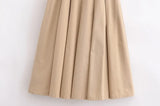 Elegant Pleated Sleeveless Midi Dress