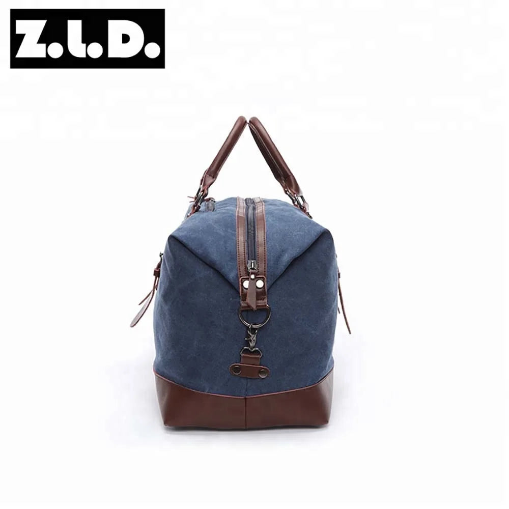 Original Canvas Leather Men Travel Bags Carry on Luggage Bags Men Duffel Bags Travel Tote Large Weekend Bag Overnight