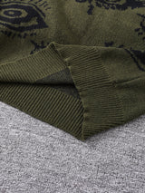 Men's Abstract Eye Jacquard Knit Sweater