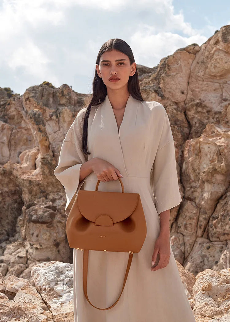 Luxury Genuine Leather Rectangle Crossbody