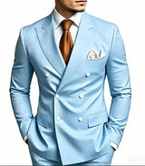 Men’s Double-Breasted Suit for Weddings & Business