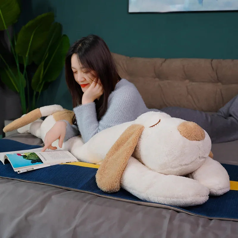 Giant Plush Dog Pillow – Cozy Stuffed Animal Cuddle Toy