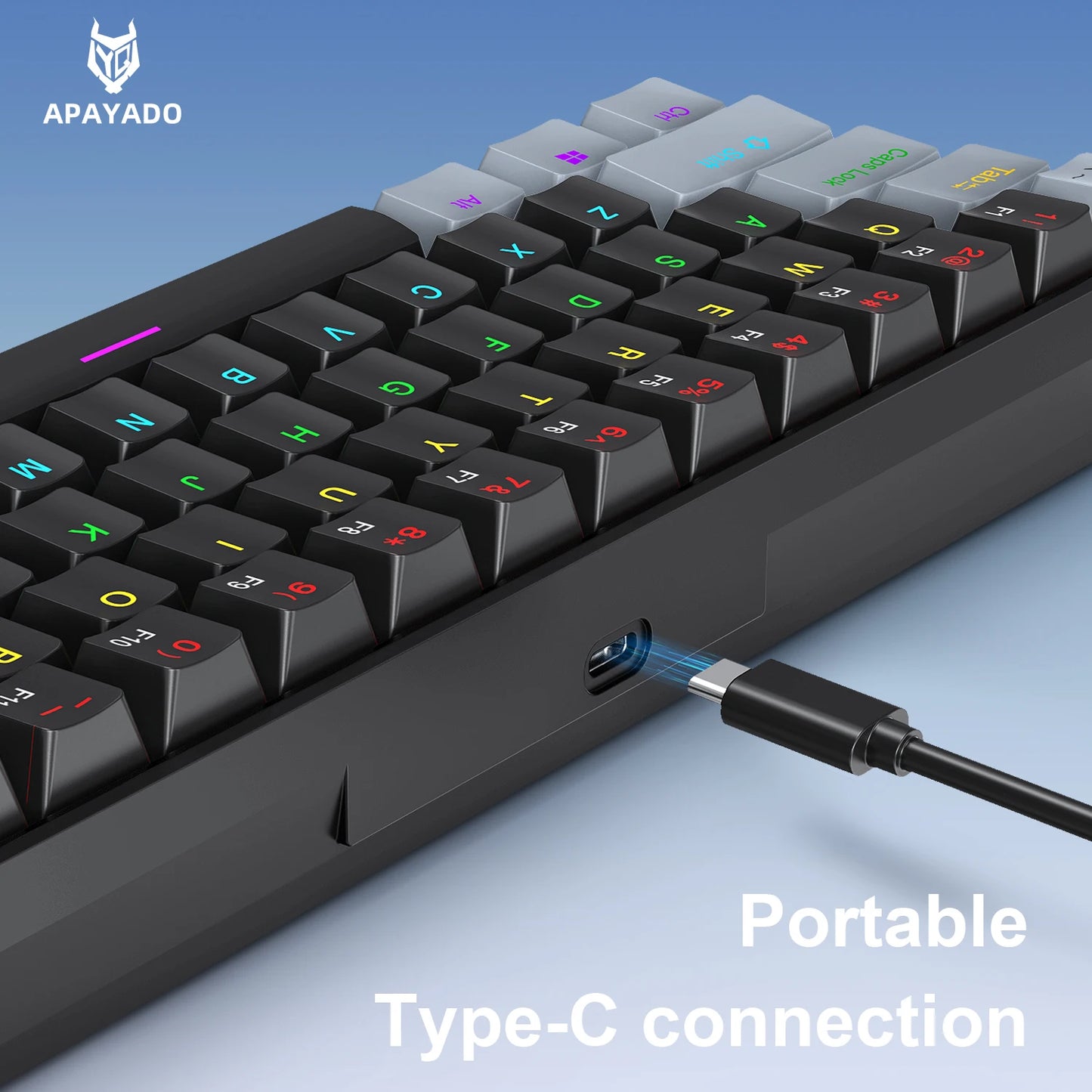 APAYADO K61 Mini Mechanical Keyboard – RGB 61-Key