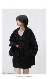 Women’s Relaxed Longline Zip-Up Hoodie