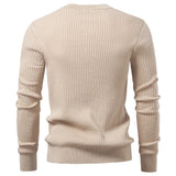 AIOPESON Ribbed Stripe Polo Shirt – Premium Men's Knit Top