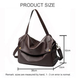 2026 New Large Capacity Women's Shoulder Bag Genuine Leather Tote Casual Handbag for University Students And Commuters Crossbody