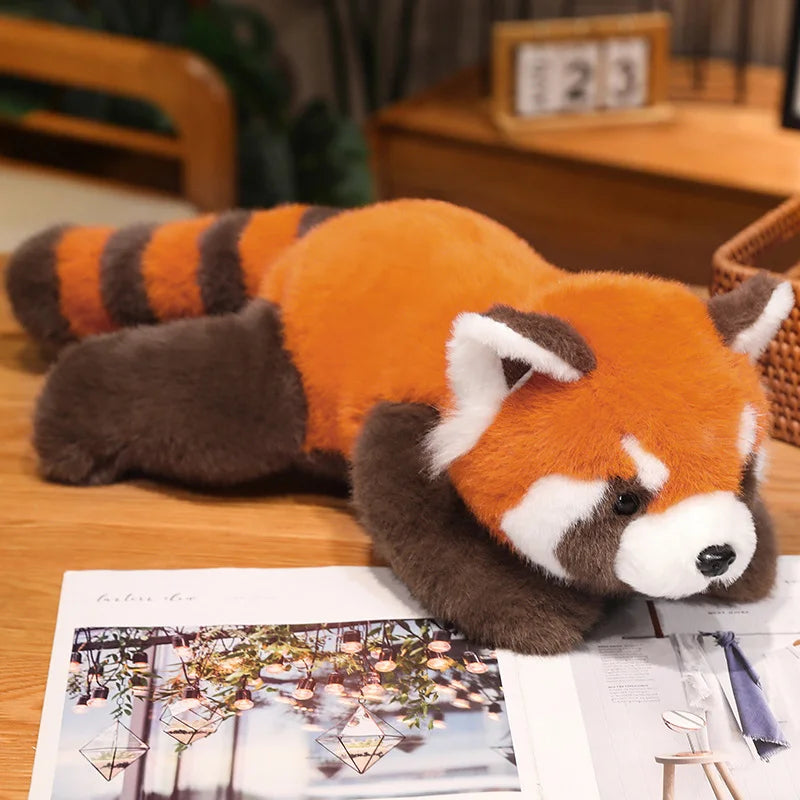 Plush Animal Cuddle Pillow – Raccoon, Fox & Red Panda