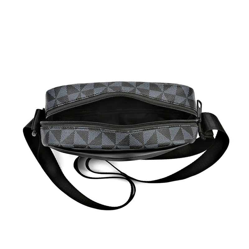 Neutral Style Backpack for Men and Women, with a Cross-Body Design, Suitable for Travel Photography. Features Shark Tooth Print.