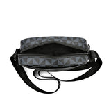 Neutral Style Backpack for Men and Women, with a Cross-Body Design, Suitable for Travel Photography. Features Shark Tooth Print.