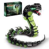 2025 Mechanical Snake Building Blocks Sets 689Pcs STEM Technological Cobra Animals Model Bricks Toys for Kids Childrens Toys MOC