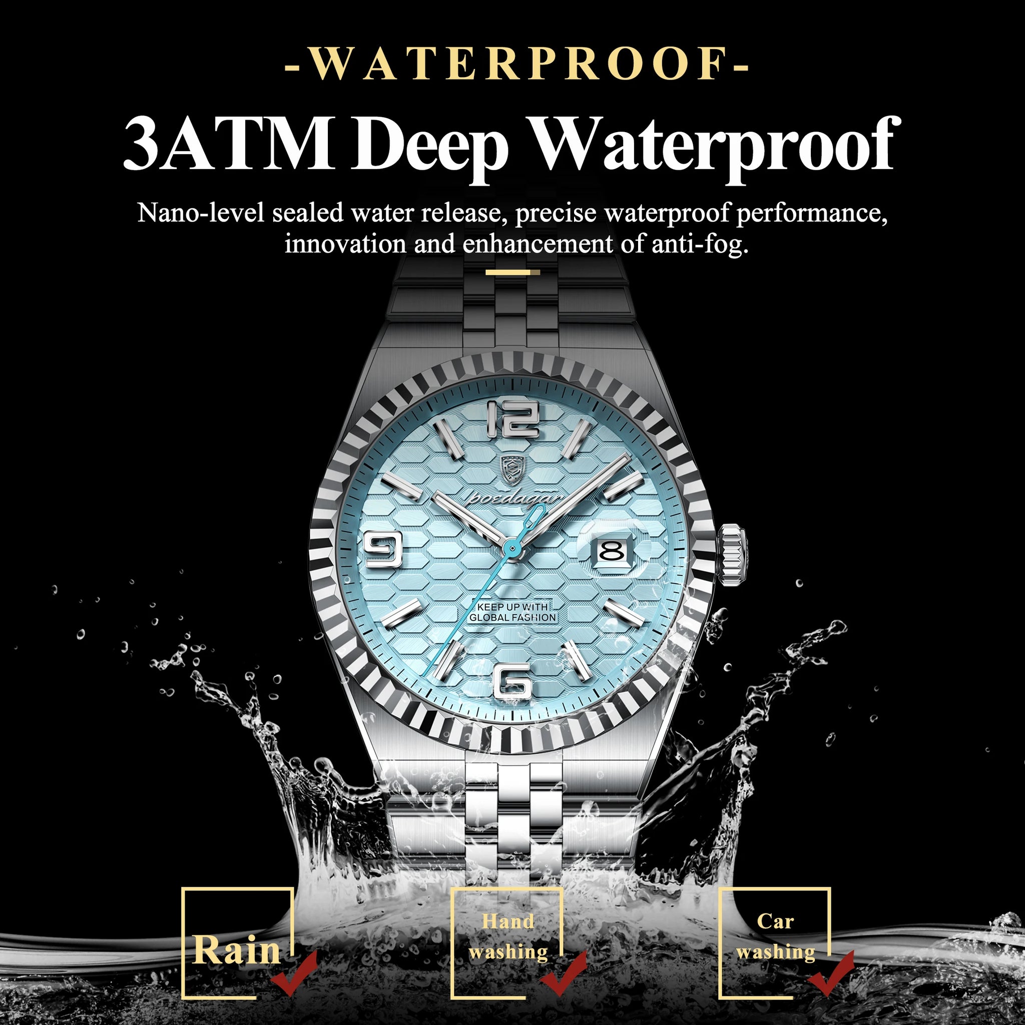 POEDAGAR 839 Men's Luxury Quartz Watch | Luminous & Waterproof