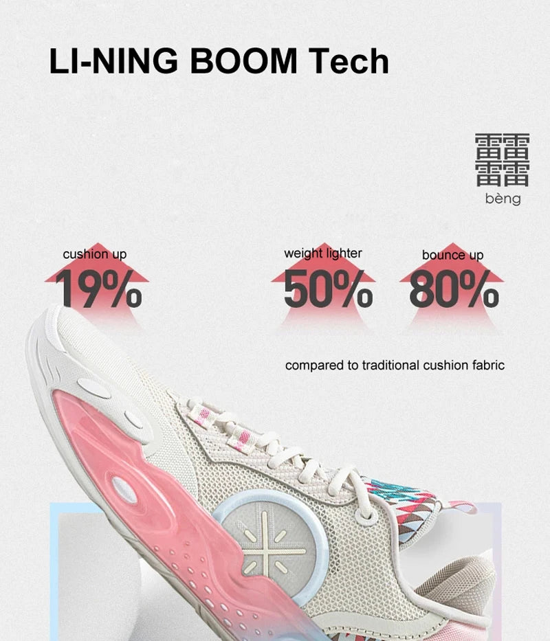 Li-Ning Men's Wade ALL CITY 12 Professional Basketball Shoes BOOM Cushion Stable Support Wearable Sneakers Sport Shoes ABAU015