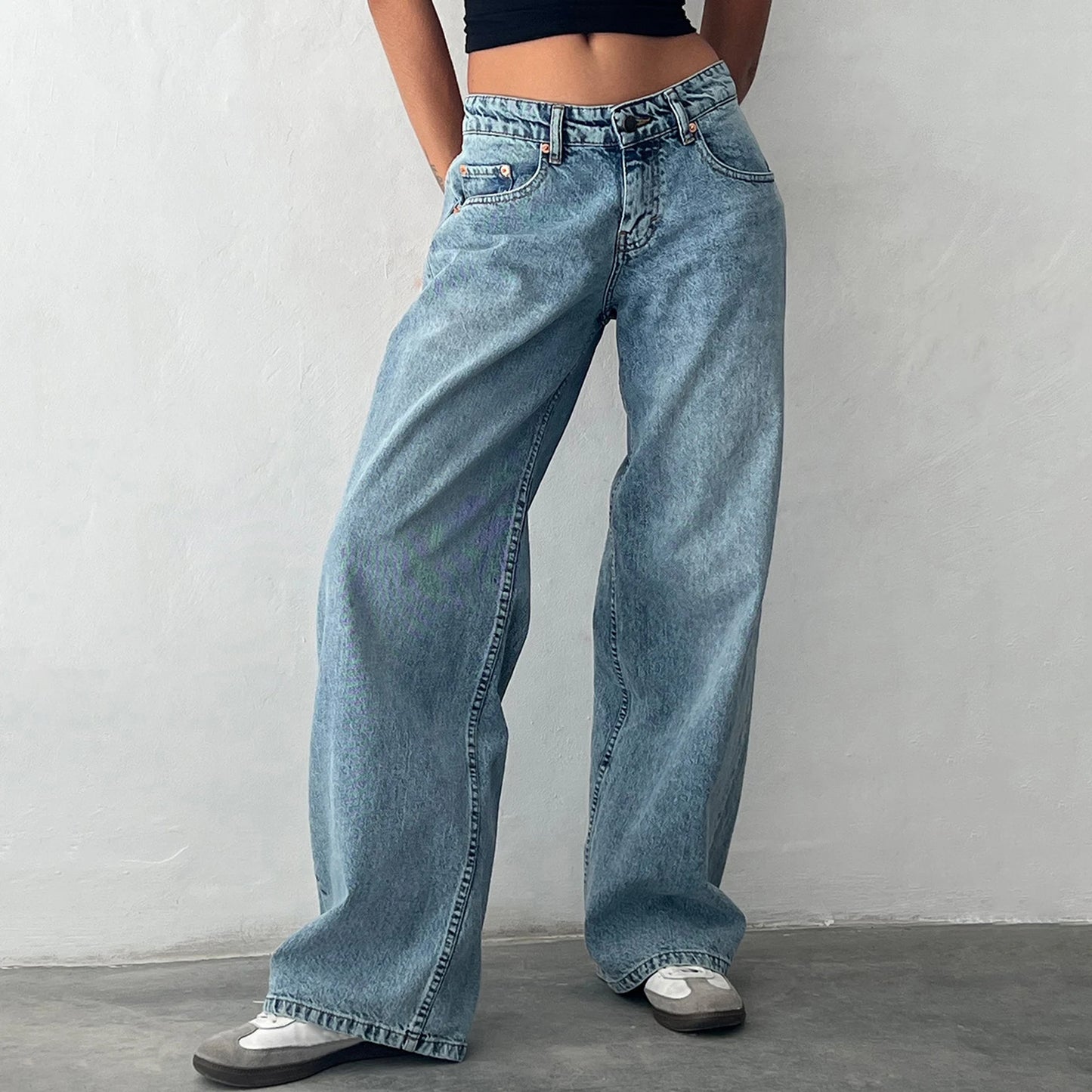 Y2K Baggy Straight-Leg Jeans