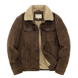 Men's Corduroy Zip-Up Winter Jacket