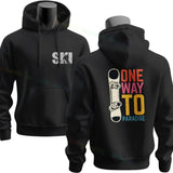 Men's Ski & Snowboard Graphic Hoodie for Fall and Winter